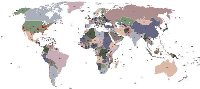 Pollution Control Systems Worldwide Map